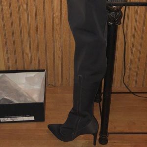 Thigh-high heeled boots